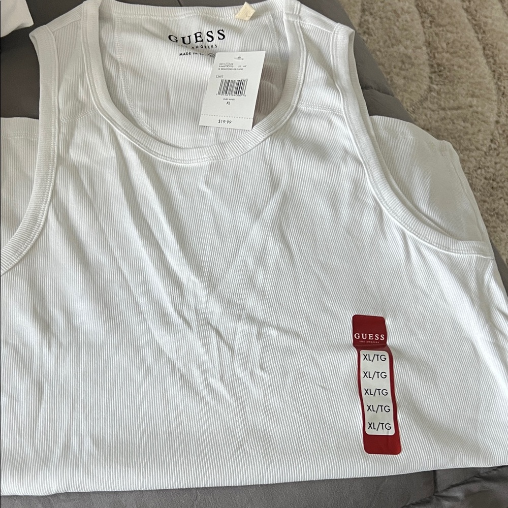 GUESS Classic White Tank Top